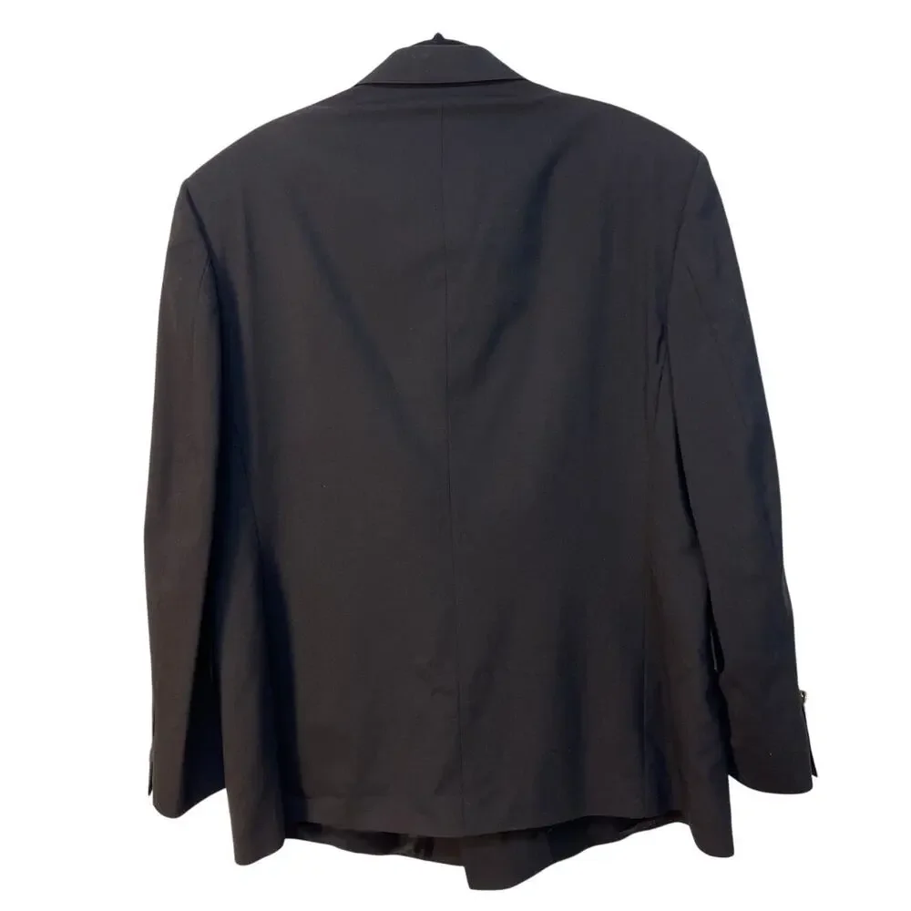 Meeting Street Pickford Regular‎ Blazer Color Black Worsted Wool 44